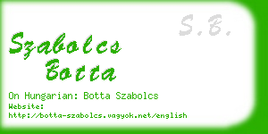 szabolcs botta business card